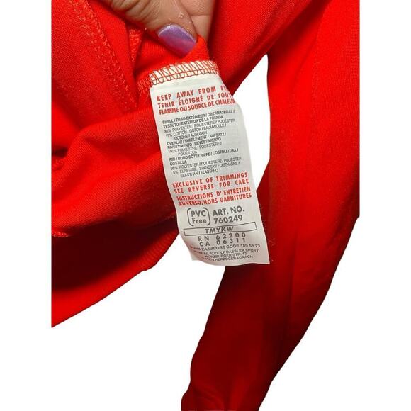 Puma Ferrari Zip Up Jacket Men's Small Red Polyester Graphic Print Fleece Lined - Picture 4 of 7